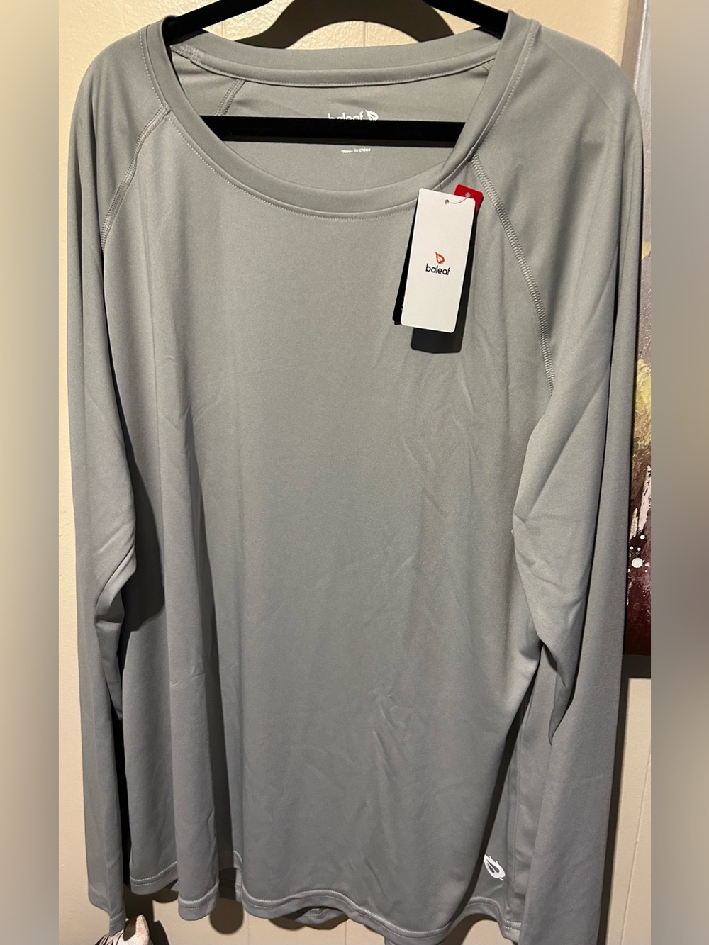 Baleaf Men's Long Sleeve Performance Shirt - Light Steel Gray